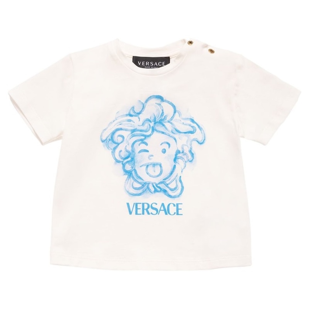 Versace Medusa Print Cotton Jersey T-Shirt